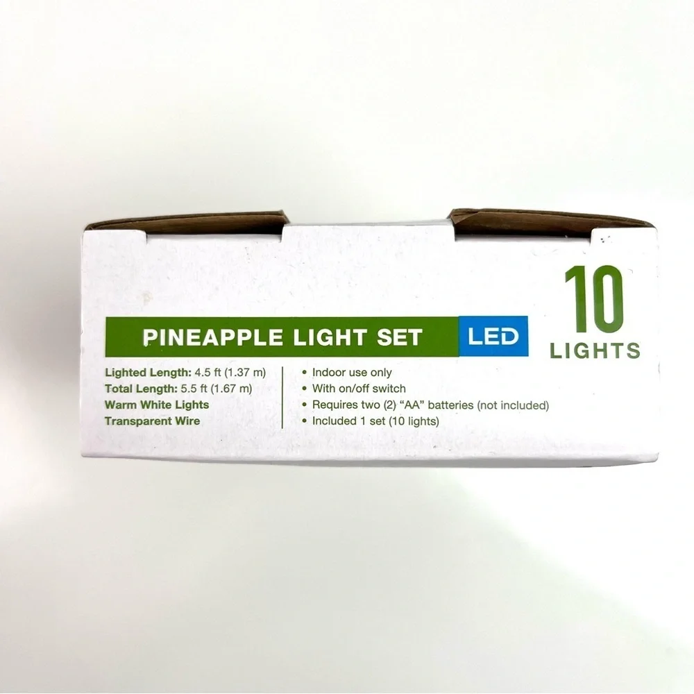 Garden Party Pineapple LED String Light Set 5.5 feet Indoor Decorative Light New